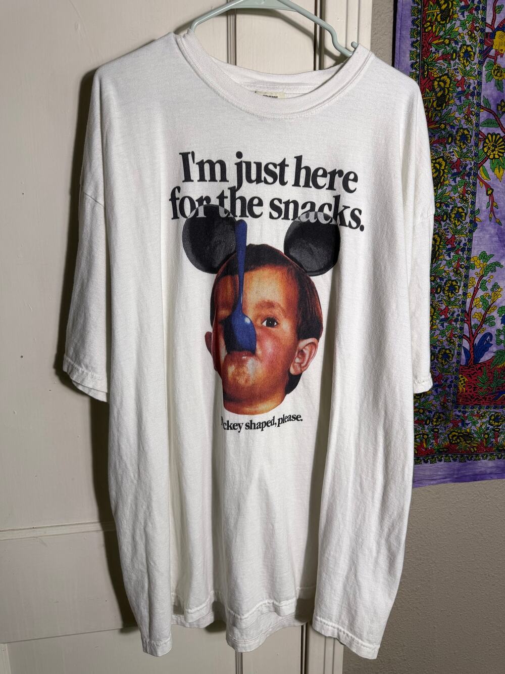 The Wonder Studio Mickey Snacks T Shirt 3XL Disney Parks Comfort Colors White